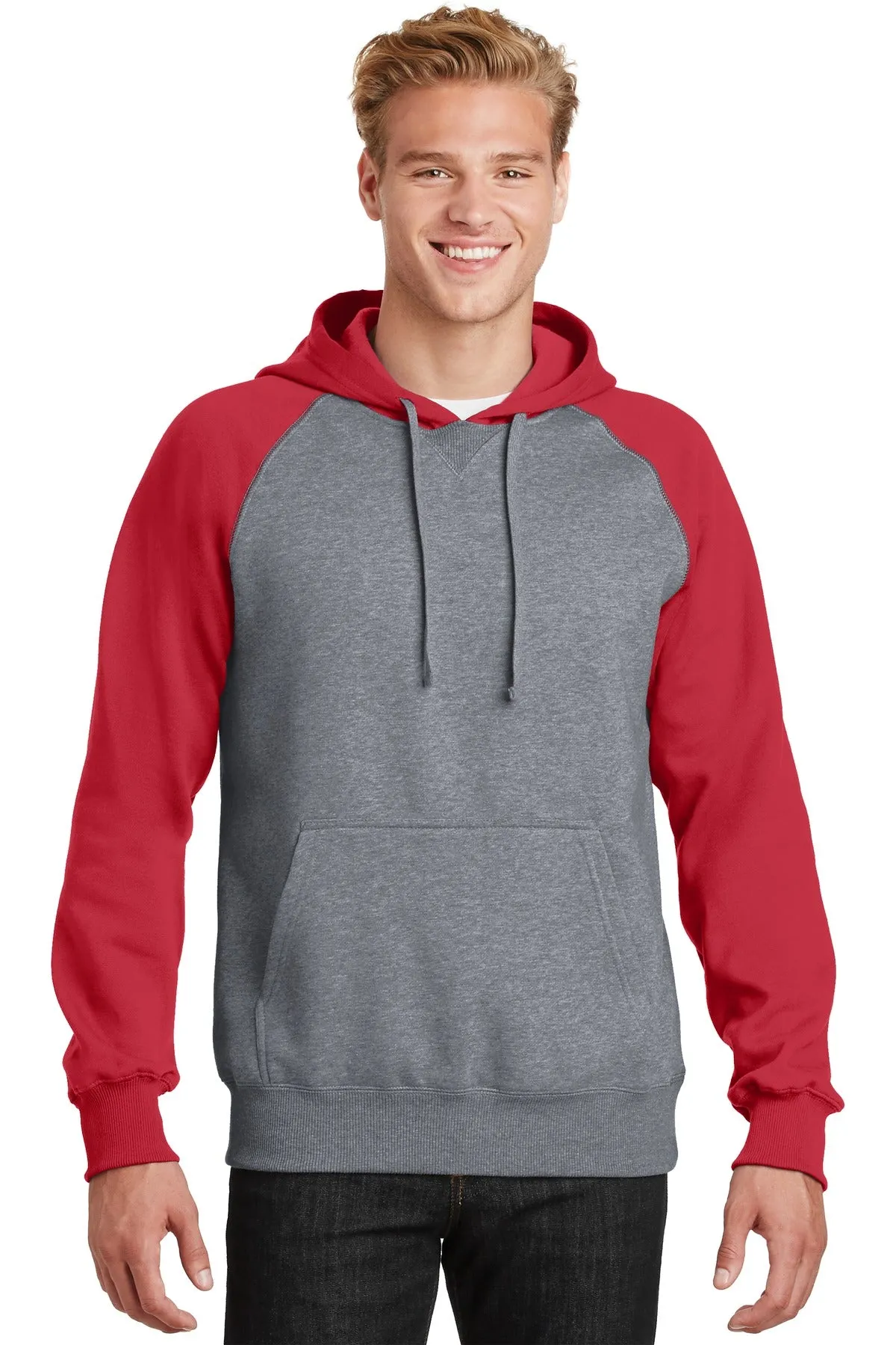 Custom Embroidered - Sport-Tek Raglan Colorblock Pullover Hooded Sweatshirt. ST267