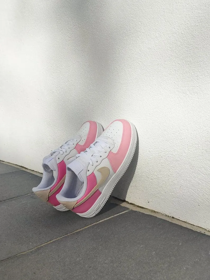 Custom Nike Air Force 1 Pink Nostalgia