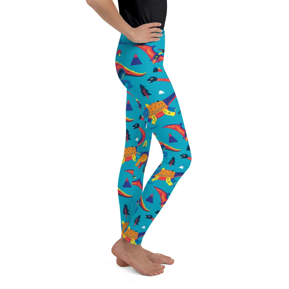 Cute Dinosaur Youth Leggings