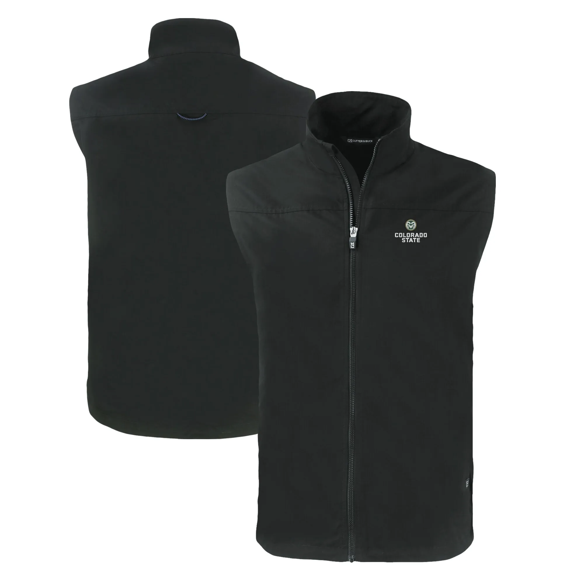 Cutter & Buck  Colorado State Rams Black Big & Tall Charter Eco Full-Zip Vest