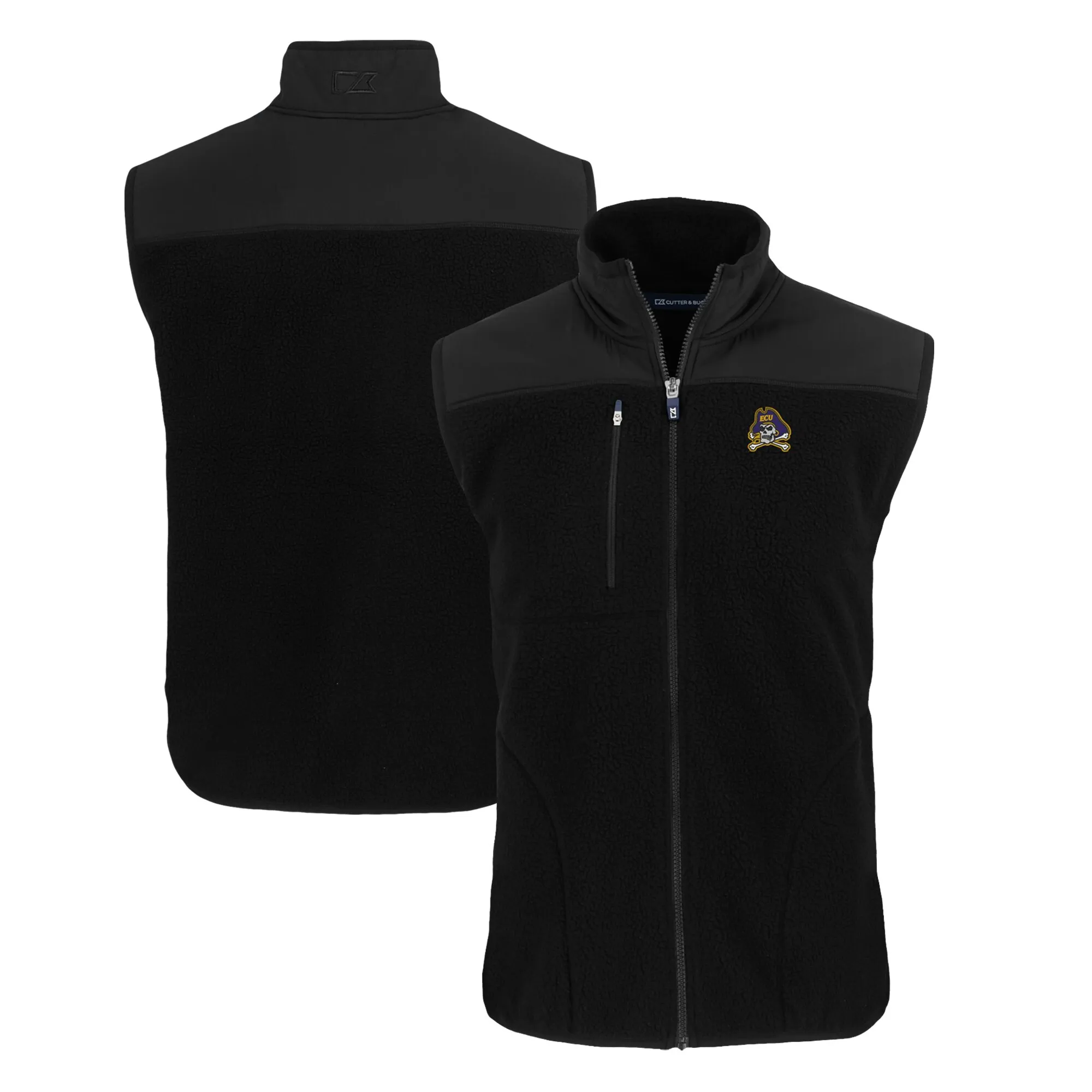 Cutter & Buck  ECU Pirates Black Cascade Eco Sherpa Fleece Full-Zip Vest