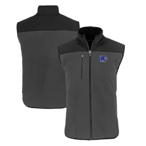 Cutter & Buck  Memphis Tigers Gray Cascade Eco Sherpa Fleece Full-Zip Vest
