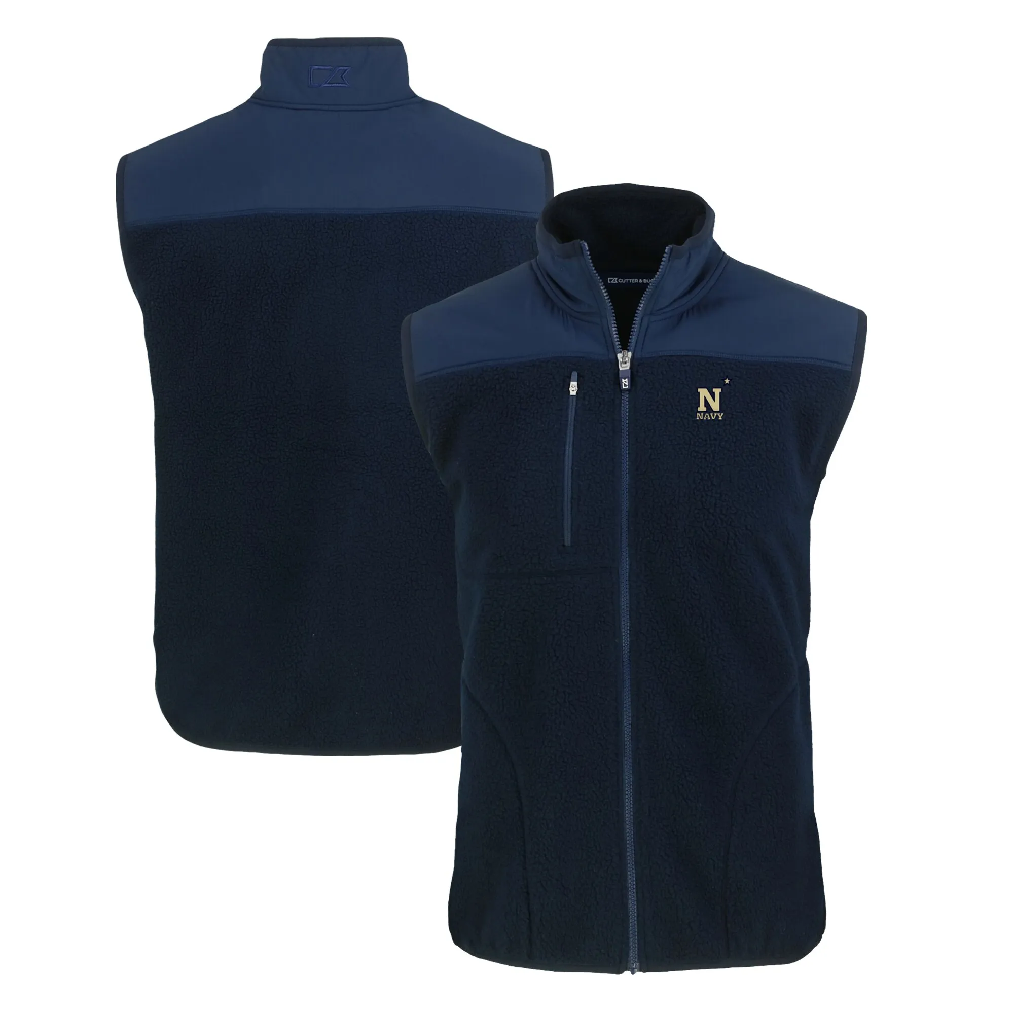 Cutter & Buck  Navy Midshipmen Navy Cascade Eco Sherpa Fleece Full-Zip Vest