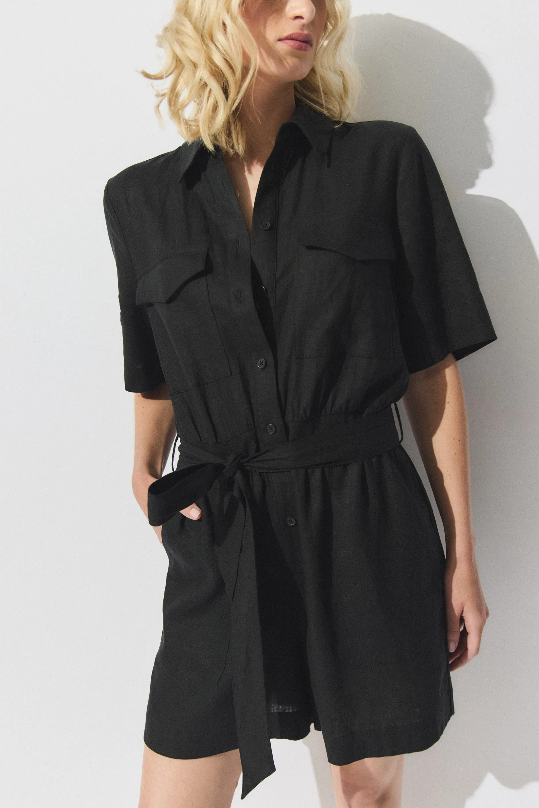 D-Luxe Linen Blend Romper