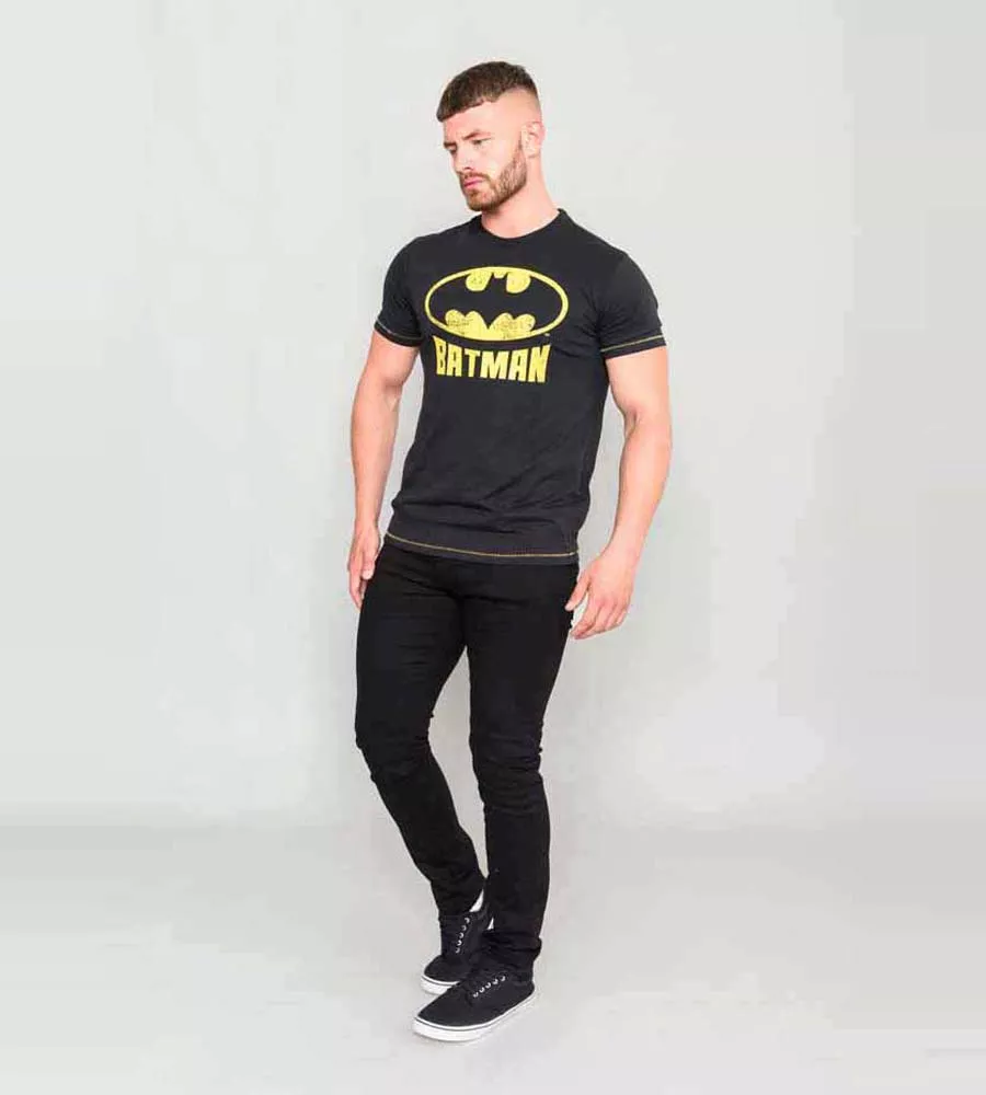 D555 Mens Batman Printed T-Shirt Official Licensed Product (GOTHAM)