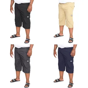 D555 Mens Mason Big & Tall Kingsize Cargo Capri Pants