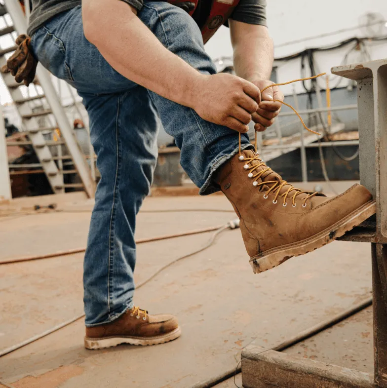 Danner Men's Cedar River Brown 8 Waterproof Aluminum Moc Toe Work Boot 14303