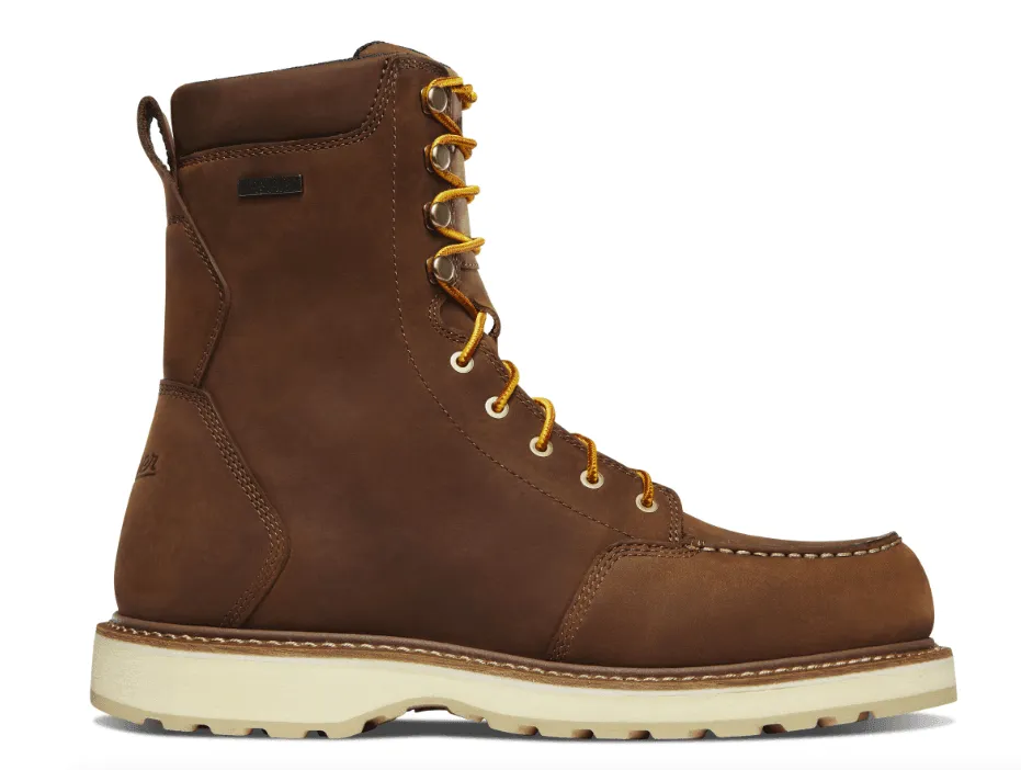 Danner Men's Cedar River Brown 8 Waterproof Aluminum Moc Toe Work Boot 14303