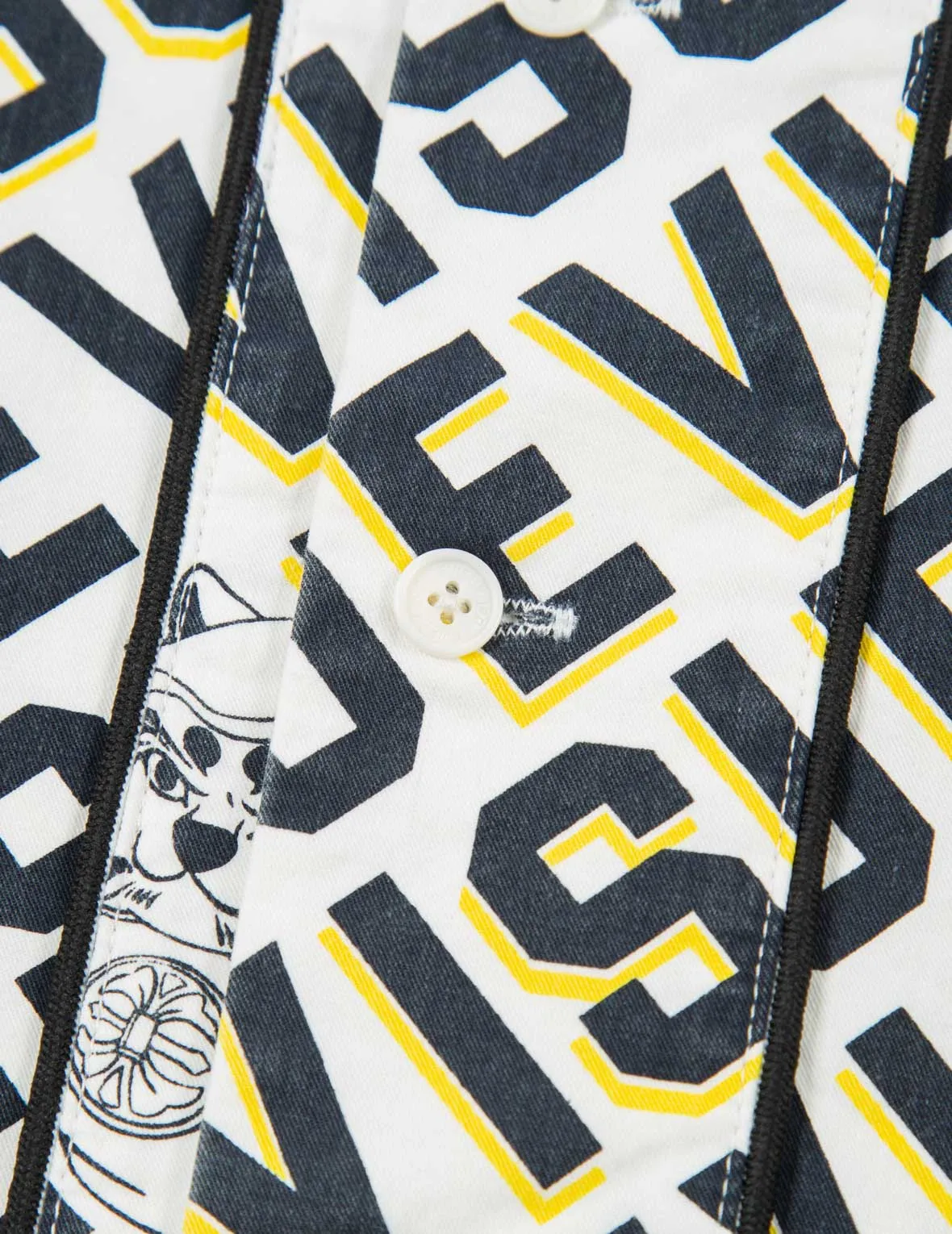 Daruma Buddies and Logo Print Baseball Shirt