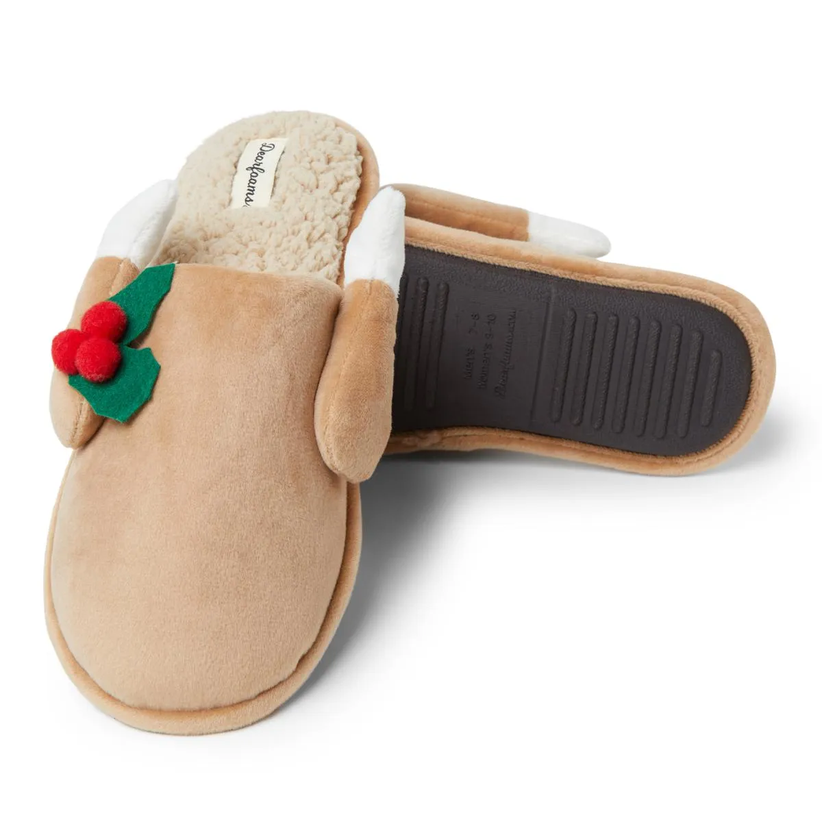      Dearfoams Men's Carson Holiday Scuff Slipper     