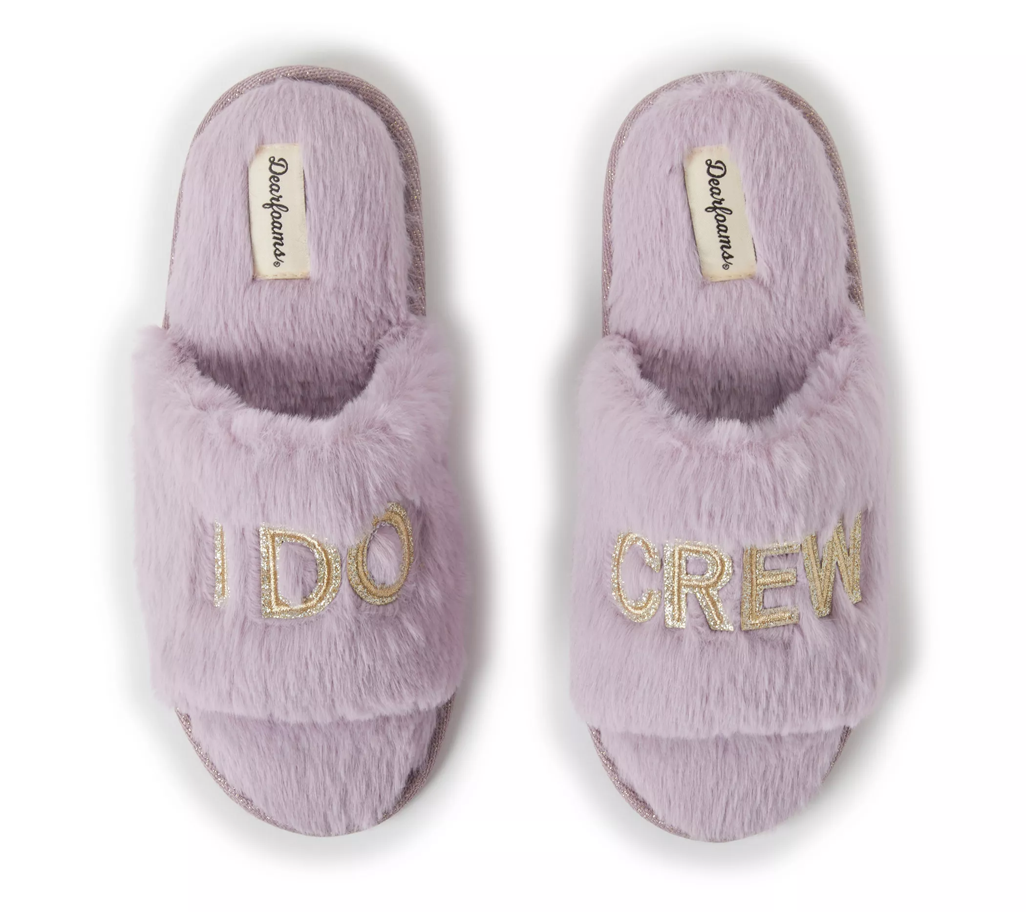 Dearfoams Women's Bride & Bridesmaids I Do Slide Slipper
