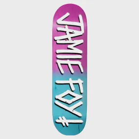 Deathwish Skateboards - 8.125 Jamie Foy Gang Name Skateboard Deck - Pink / Teal