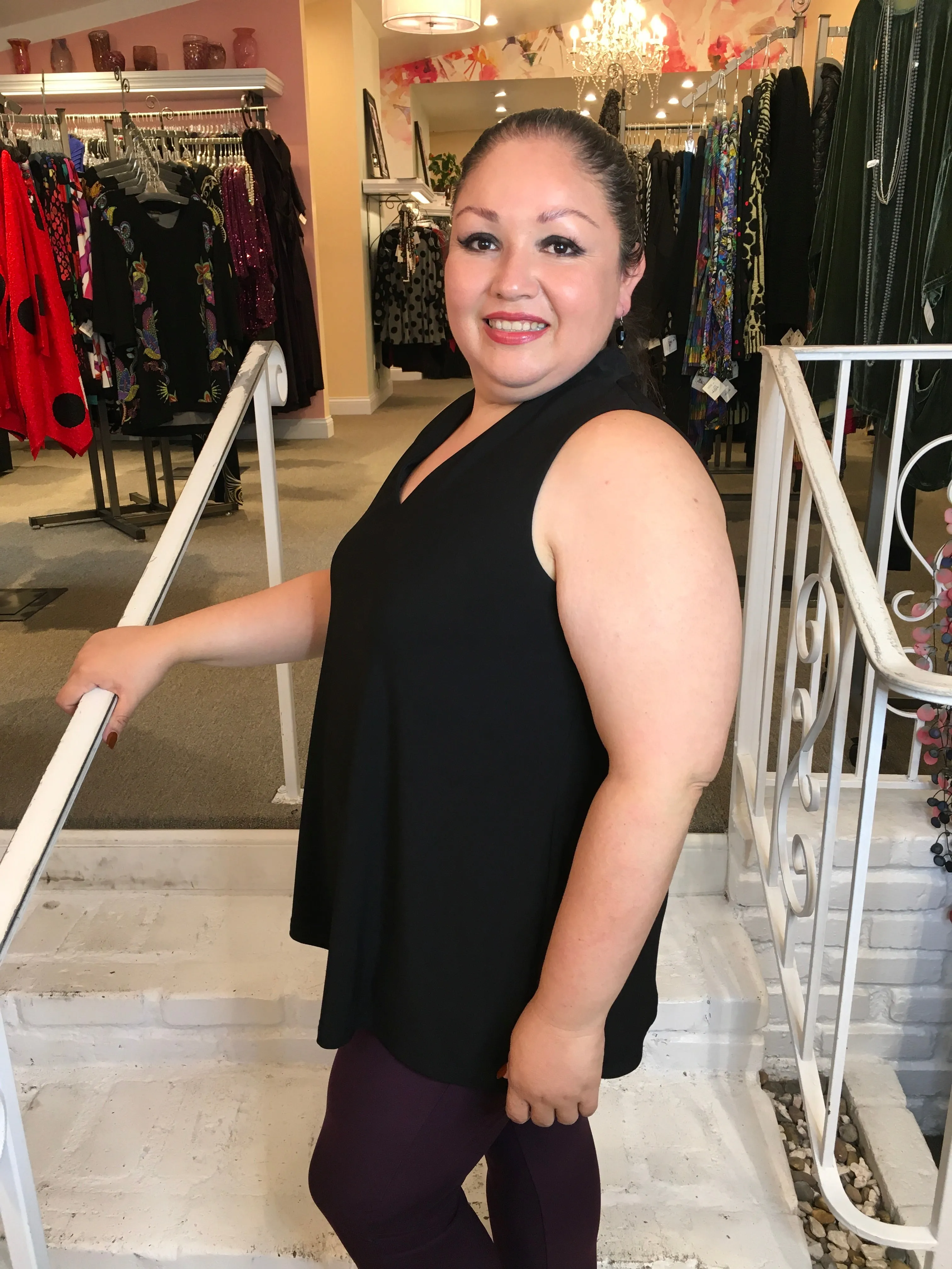 DEEP V TRAPEZE TANK - BLACK