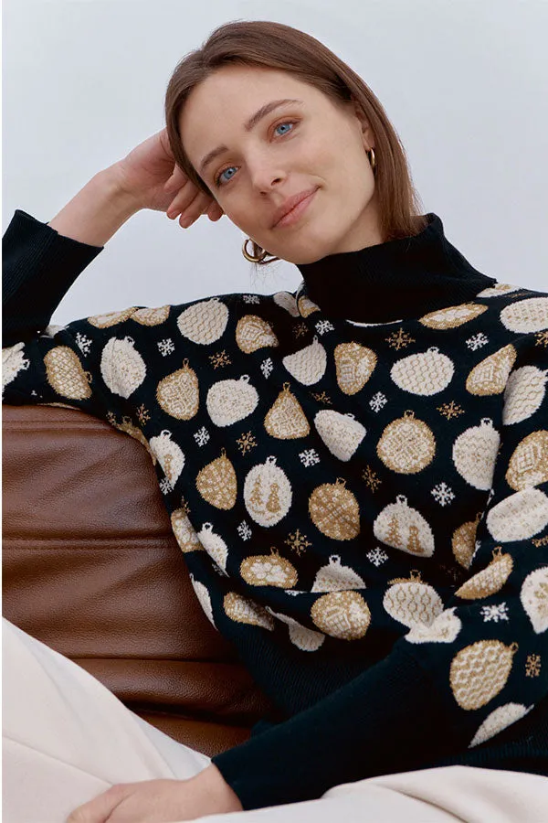 Devernois ANGE ORNAMENT PRINT SWEATER
