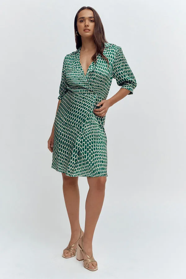 Devernois ROMY WRAP STYLE PRINTED DRESS