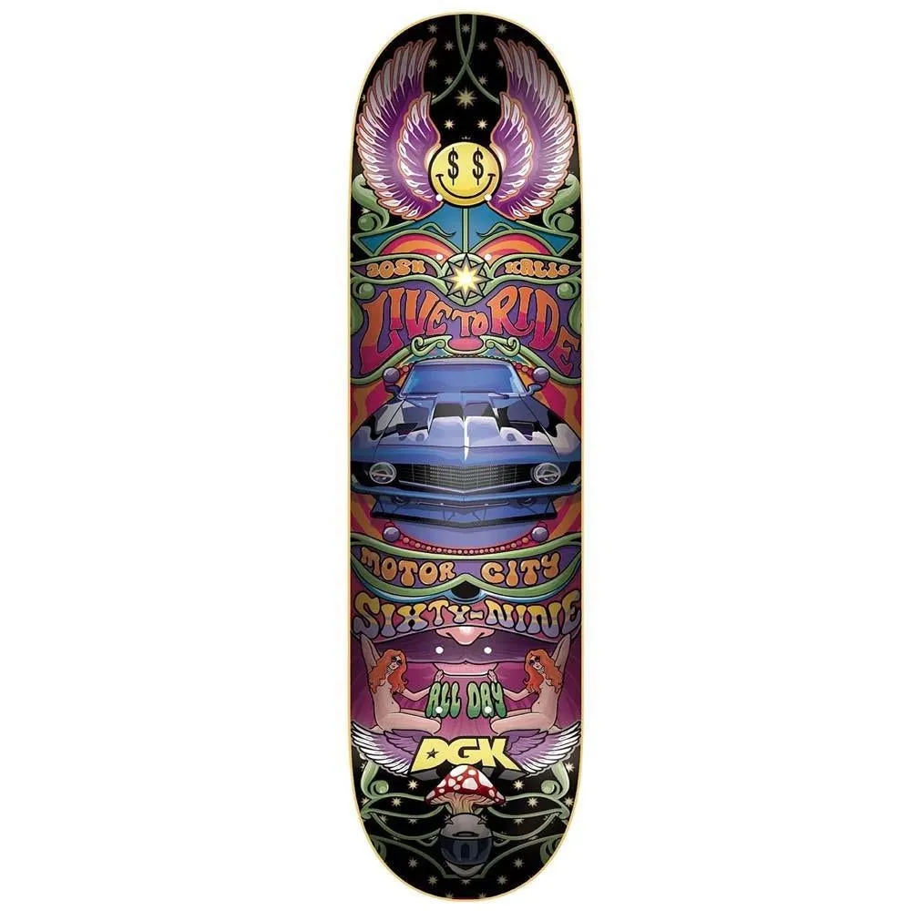 DGK Ghetto Psych Skateboard Deck Kalis Multi 8.1