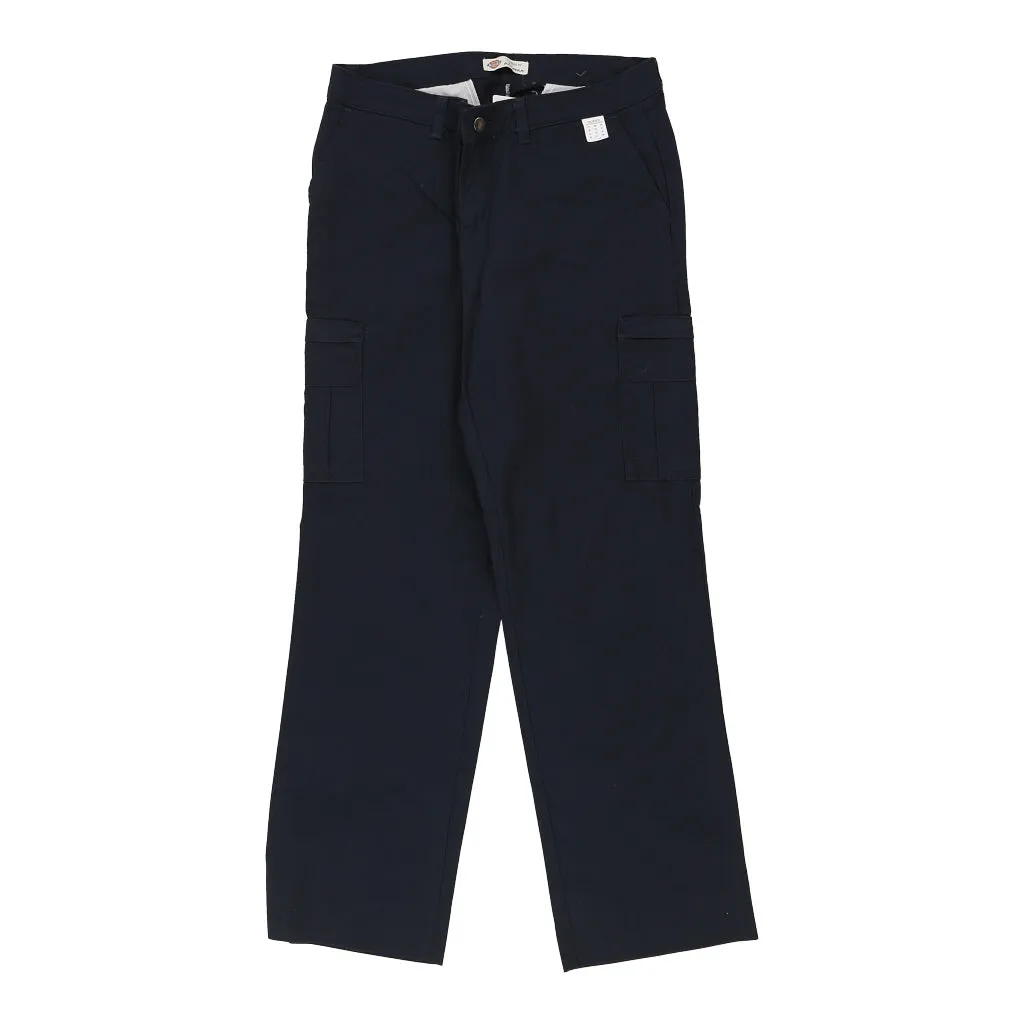 Dickies Trousers - 32W UK 12 Navy Cotton Blend
