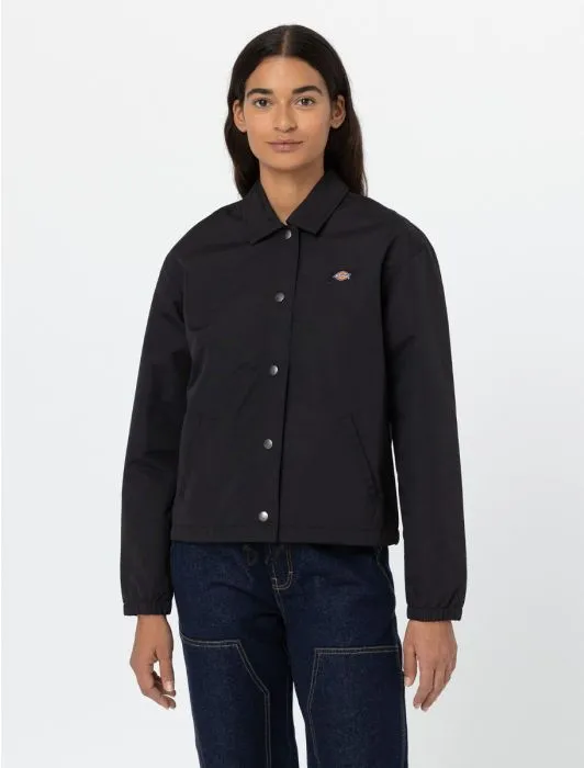 DICKIES Women's DICKIES Cropped Oakport Coach Jacket in BLACK