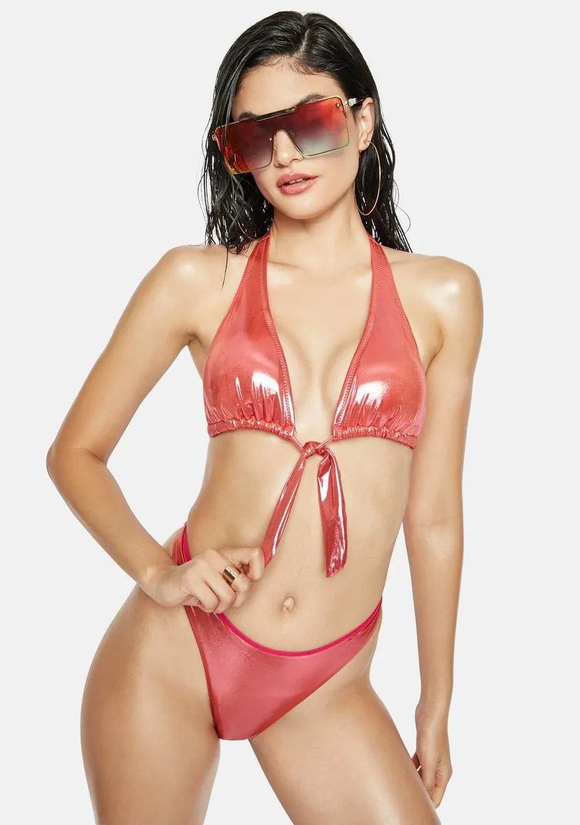 Diva Aquamarine Dreams Metallic Bikini Set-