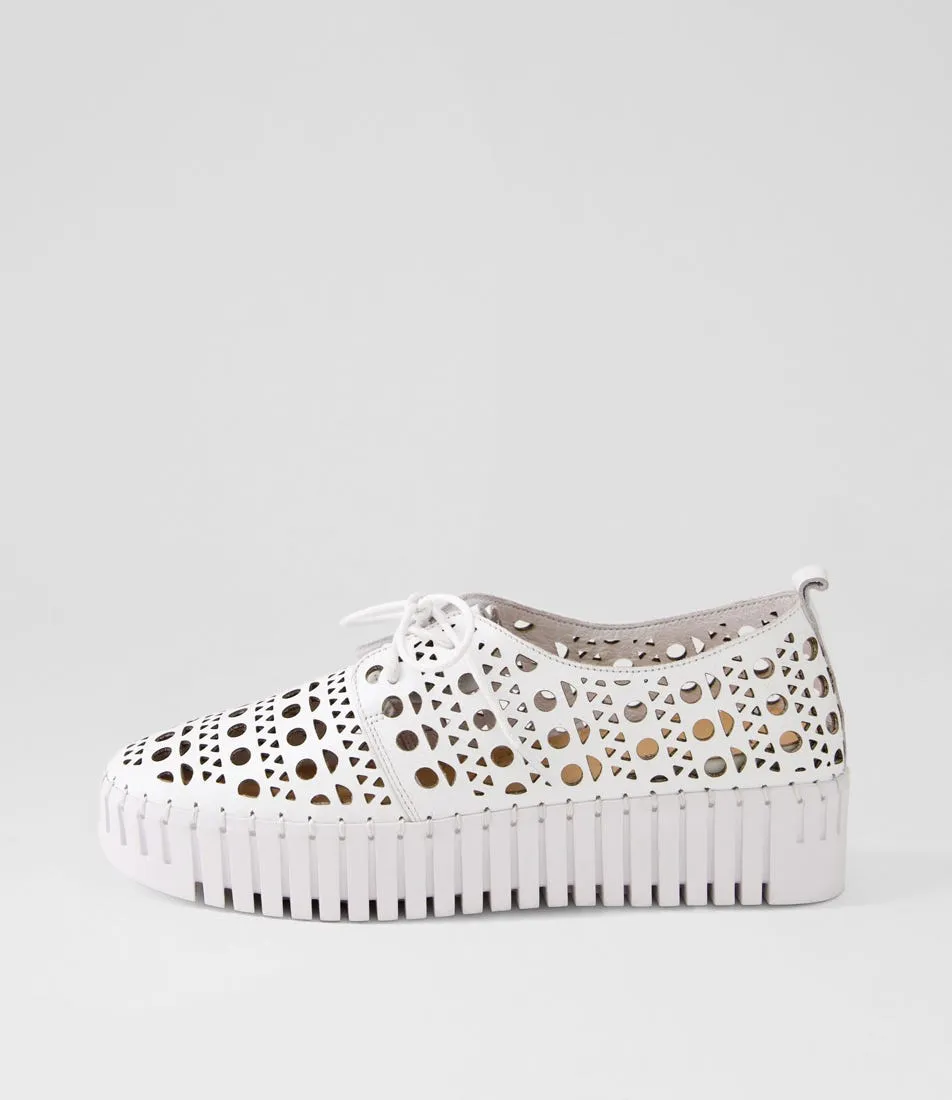 DJANGO & JULIETTE Belarus White Leather Sneakers