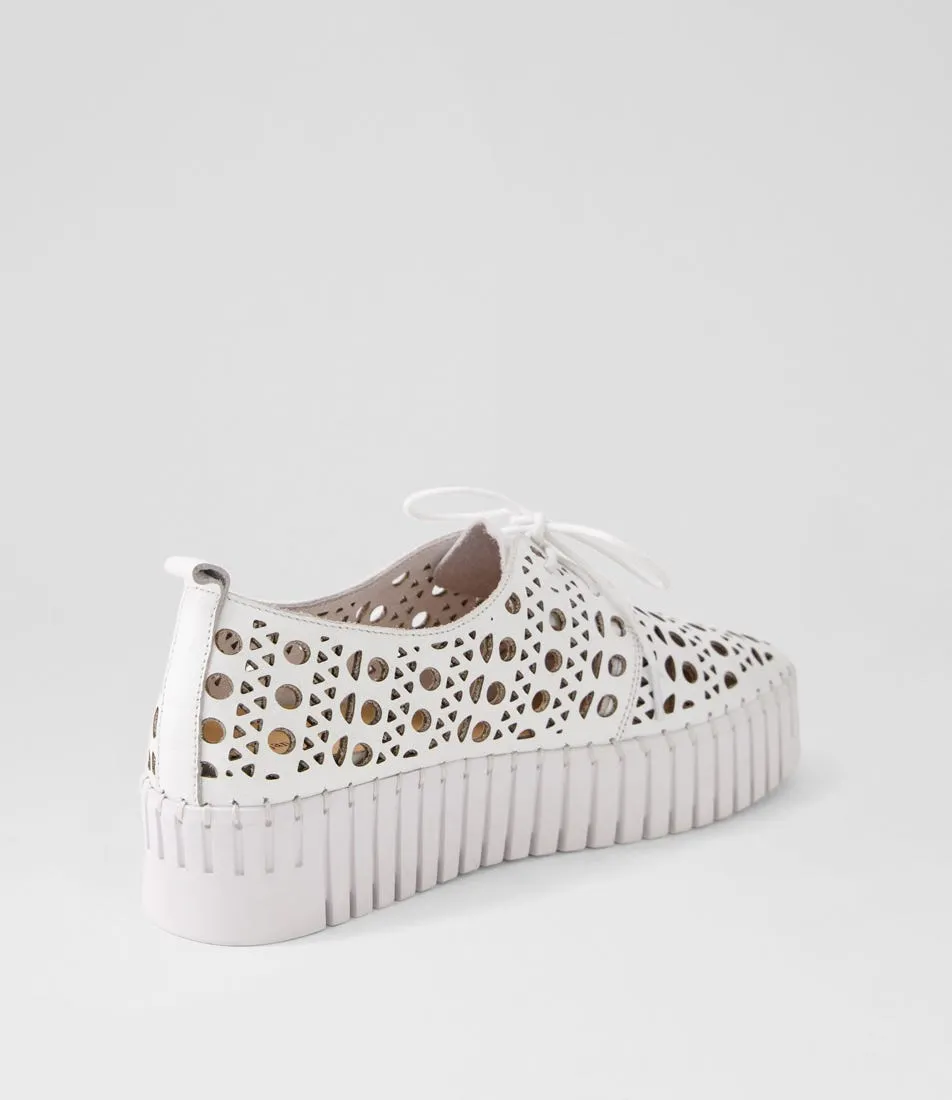 DJANGO & JULIETTE Belarus White Leather Sneakers