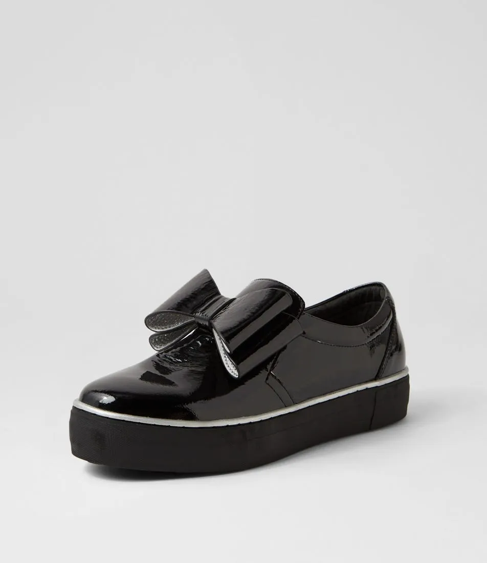 DJANGO & JULIETTE Fiji Black Patent Leather Sneakers