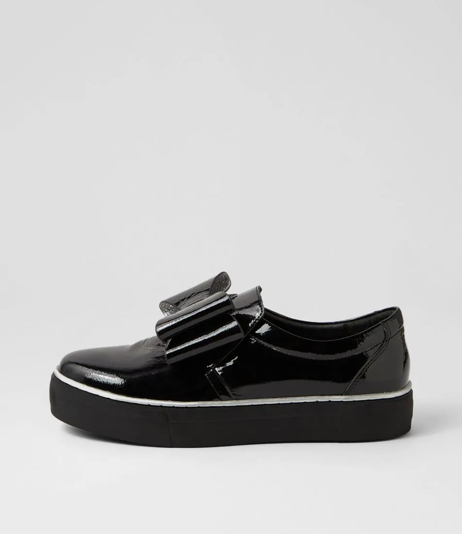 DJANGO & JULIETTE Fiji Black Patent Leather Sneakers