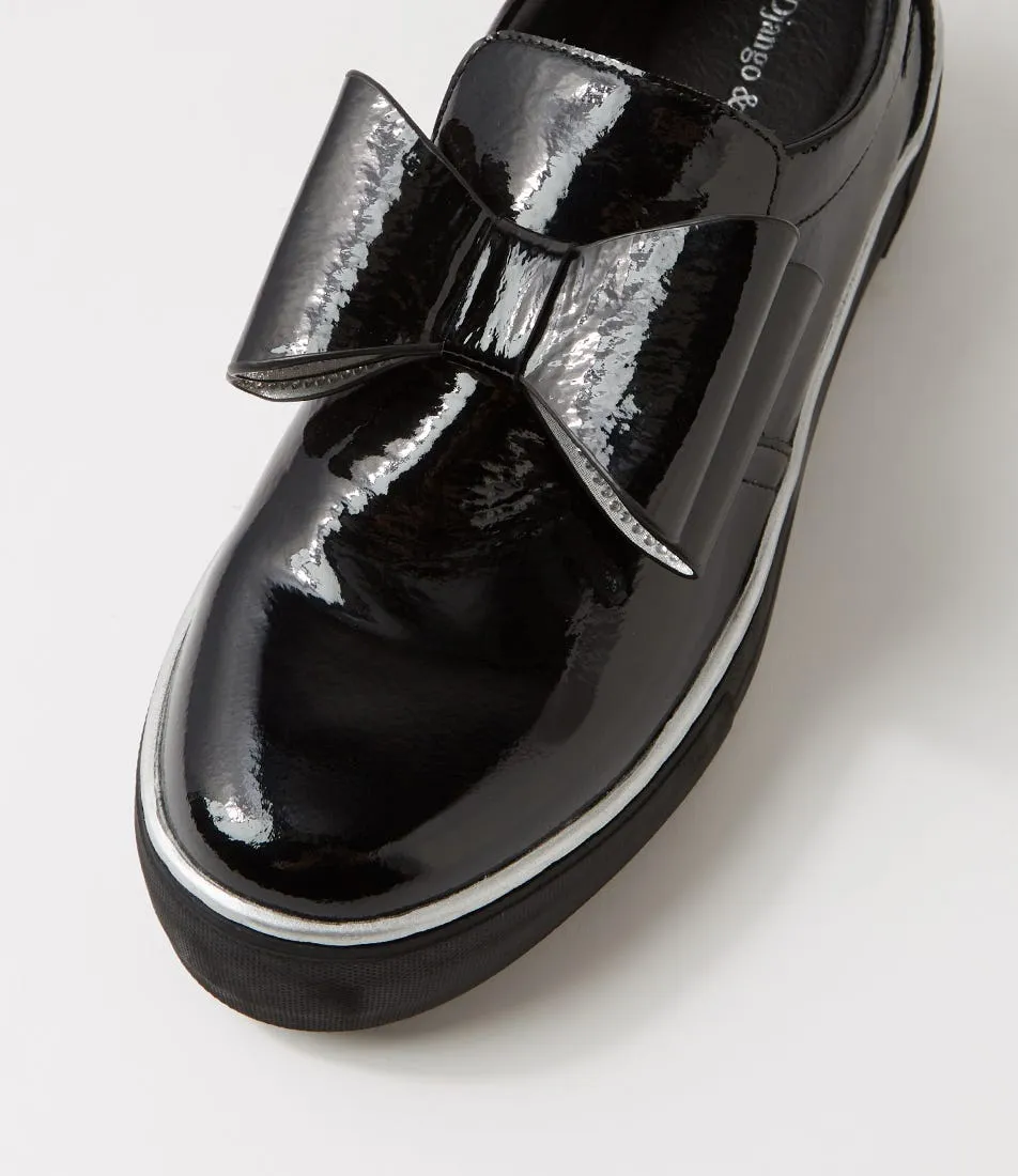 DJANGO & JULIETTE Fiji Black Patent Leather Sneakers