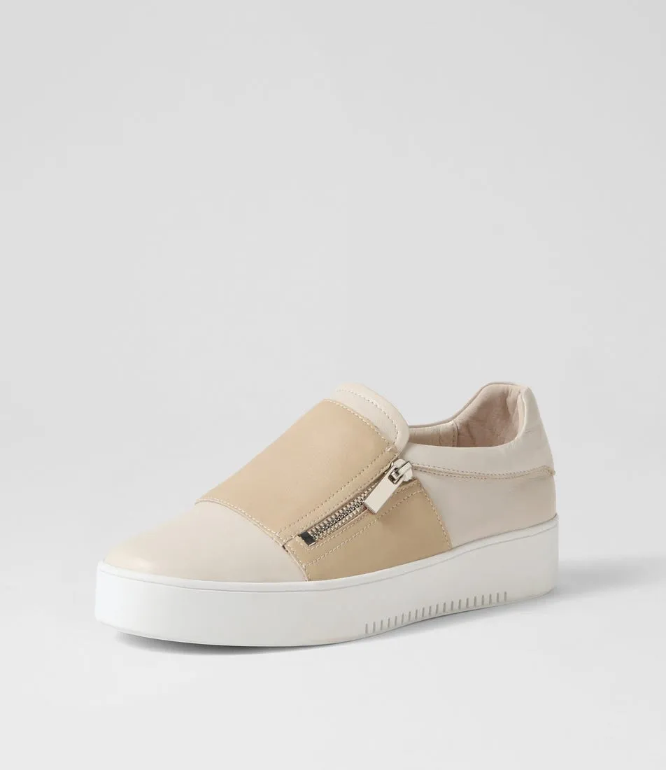 DJANGO & JULIETTE Laroon Almond Camel Leather Sneakers