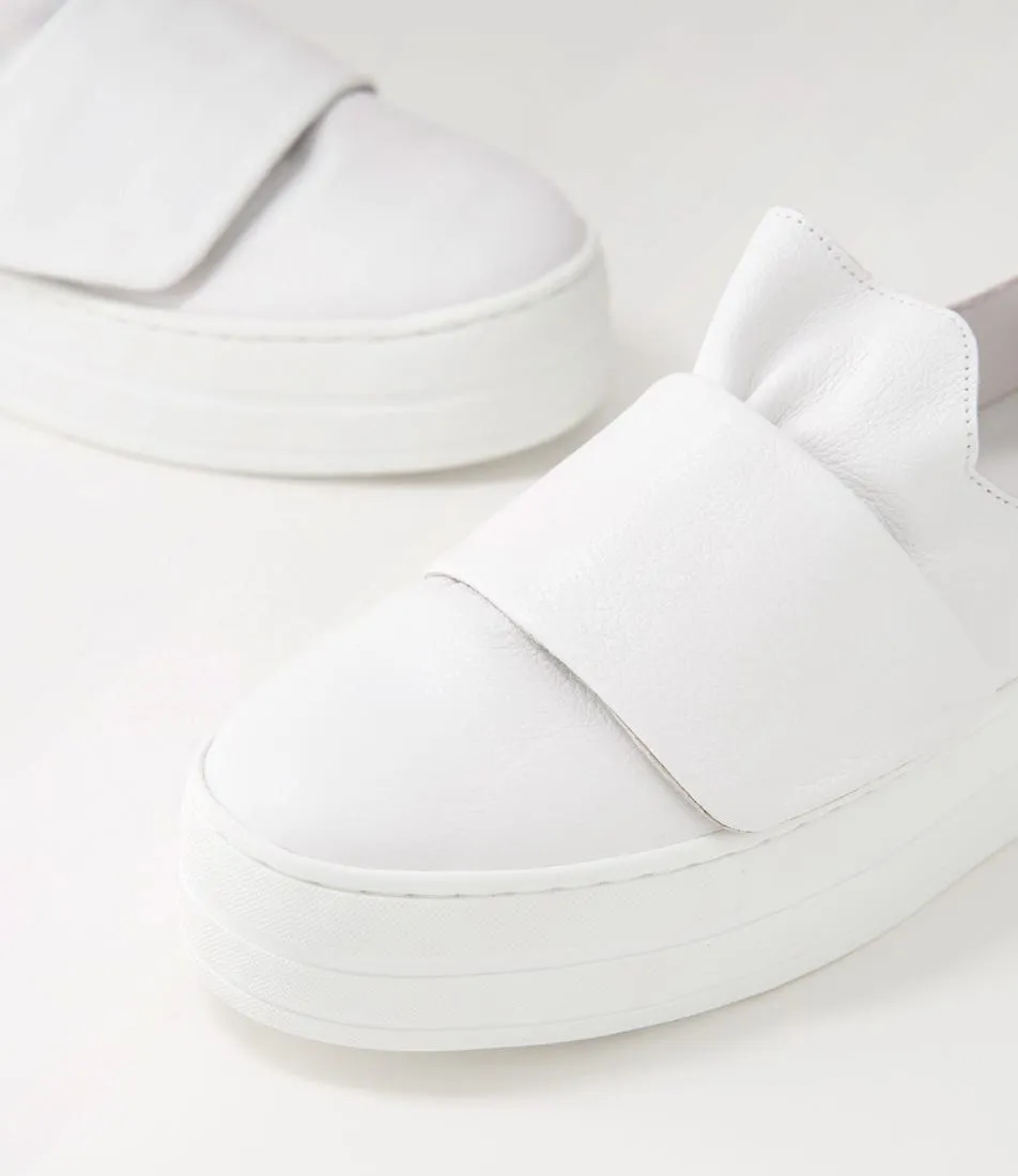 DJANGO & JULIETTE Sendi White Leather Sneakers