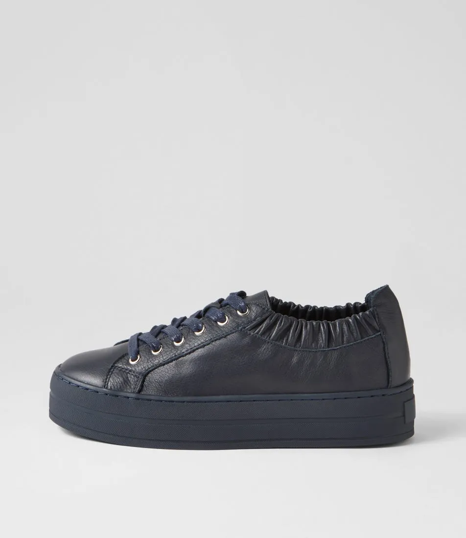 DJANGO & JULIETTE Sulie Navy Leather Sneakers