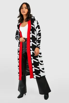 Dogtooth Edge To Edge Maxi Cardigan