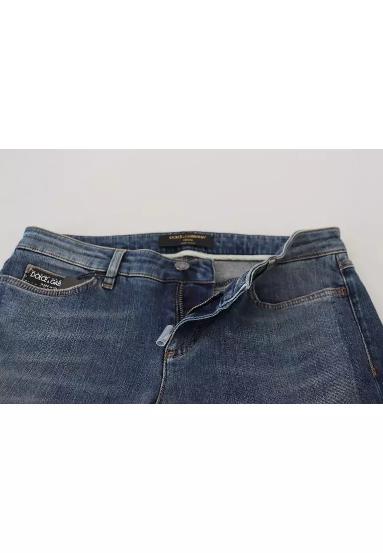 Dolce & Gabbana Dolce & Gabbana Washed Cotton Tattered Denim Jeans