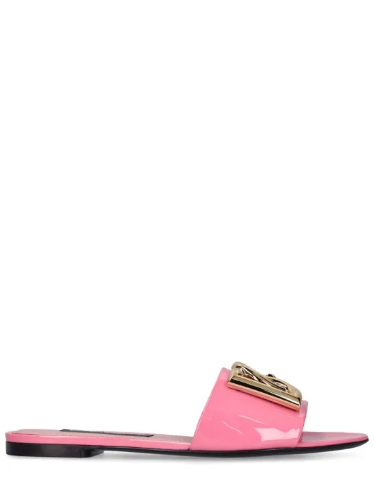 Dolce&Gabbana   10mm Patent leather slide sandals 
