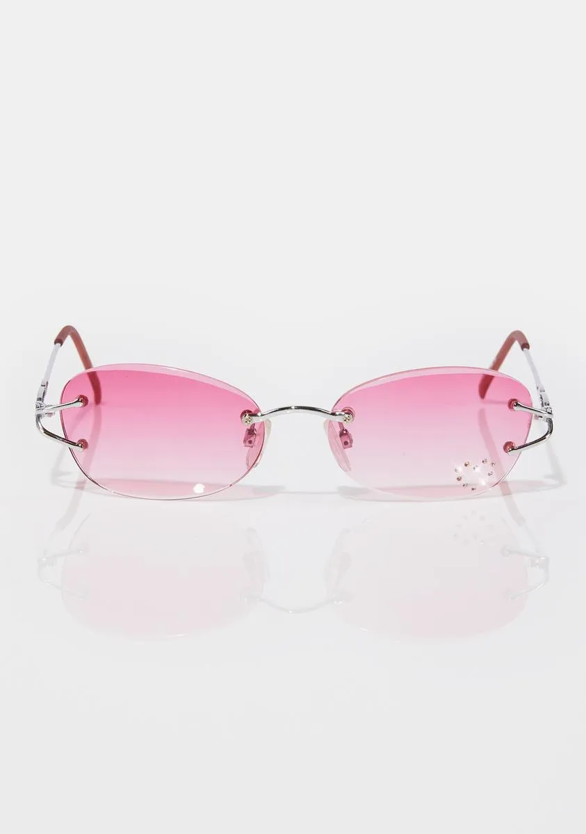 Dolly Pink Heart Sunglasses-