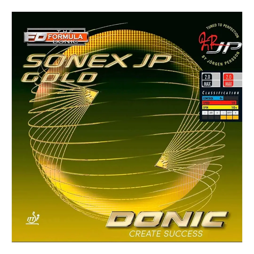 Donic Sonex JP Gold Max Table Tennis Racquet  Rubber - Red