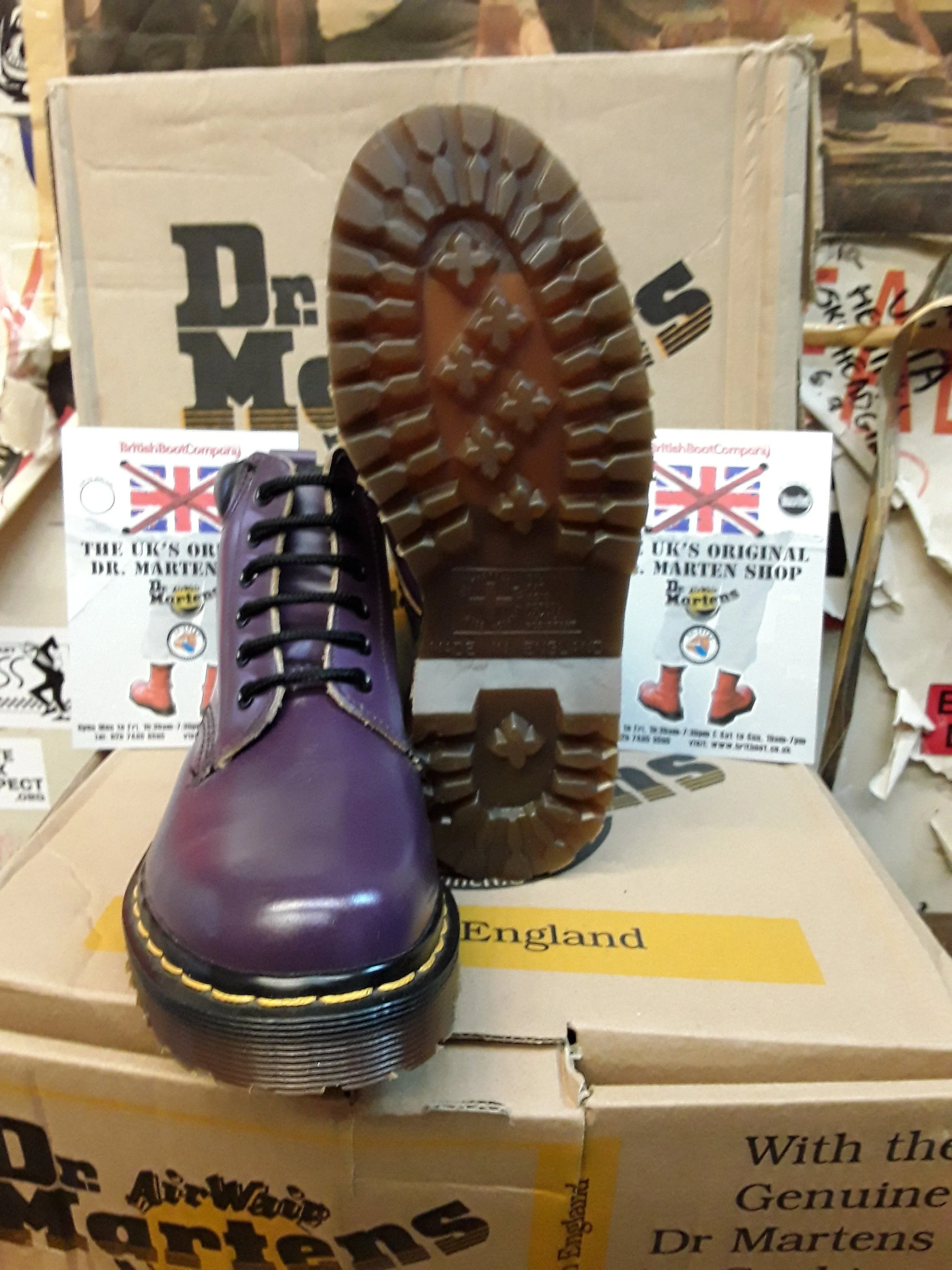 Dr Martens 939 Purple 6 Hole Made in England Size 3