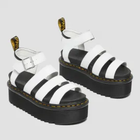 Dr Martens Blaire Quad White Leather Strap Sandals