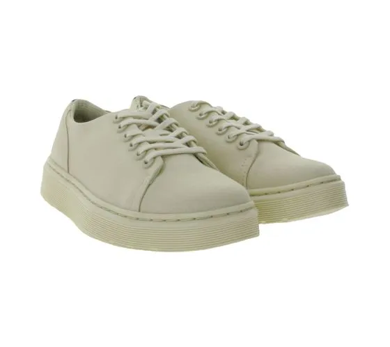 Dr. Martens Dante baskets basses pour femmes, chaussures classiques en toile avec bride arrière en relief 30820292 Beige