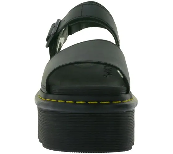 Dr. Martens Voss Quad sandale à plateforme pour femme, sandale à bride de tous les jours 26725001 noir