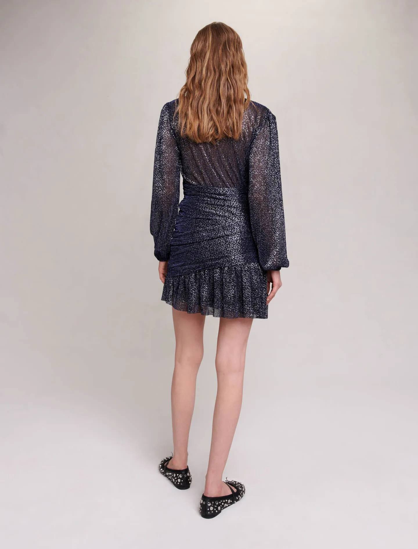 Draped lurex dress