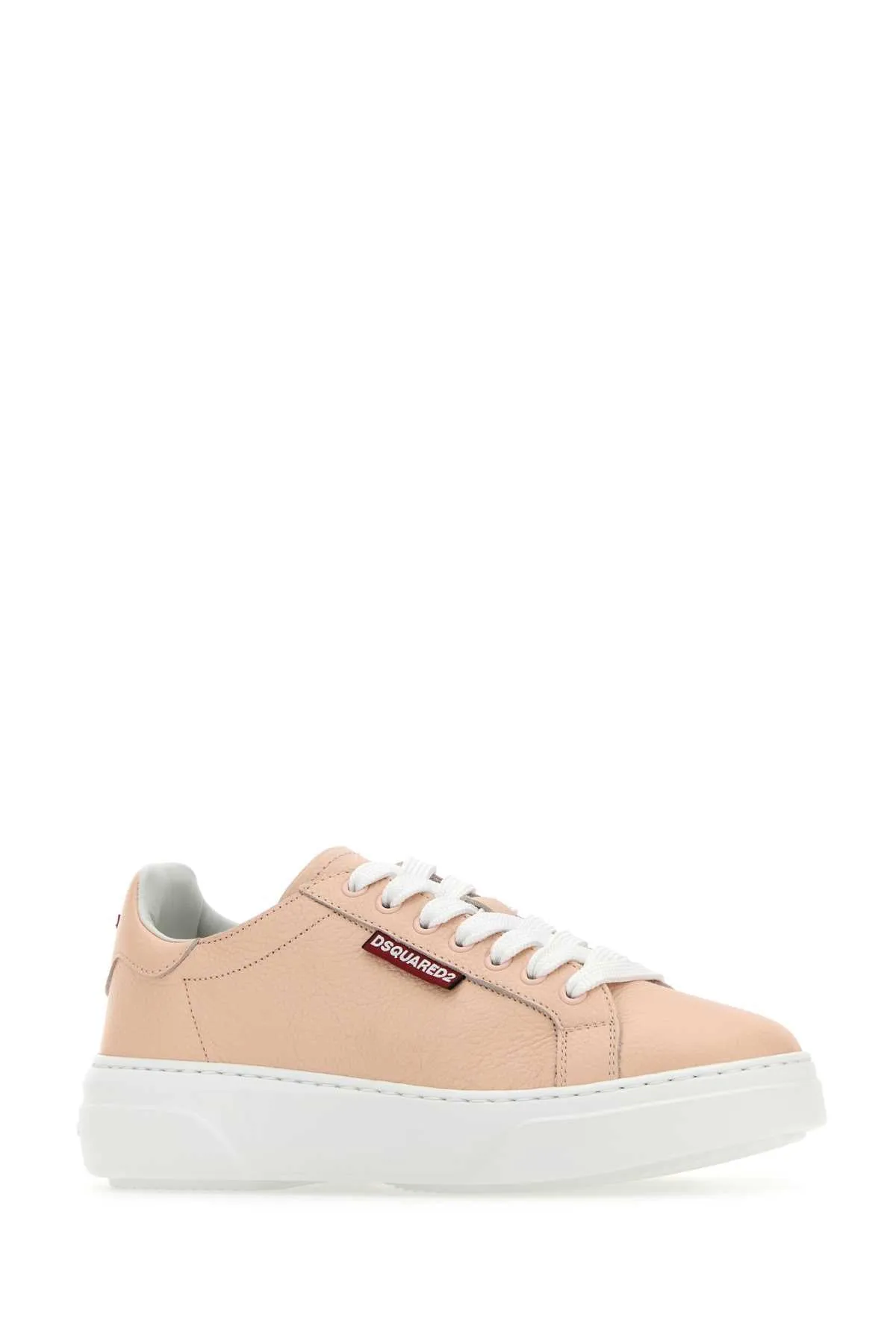Dsquared Light Pink Leather Bumper Sneakers