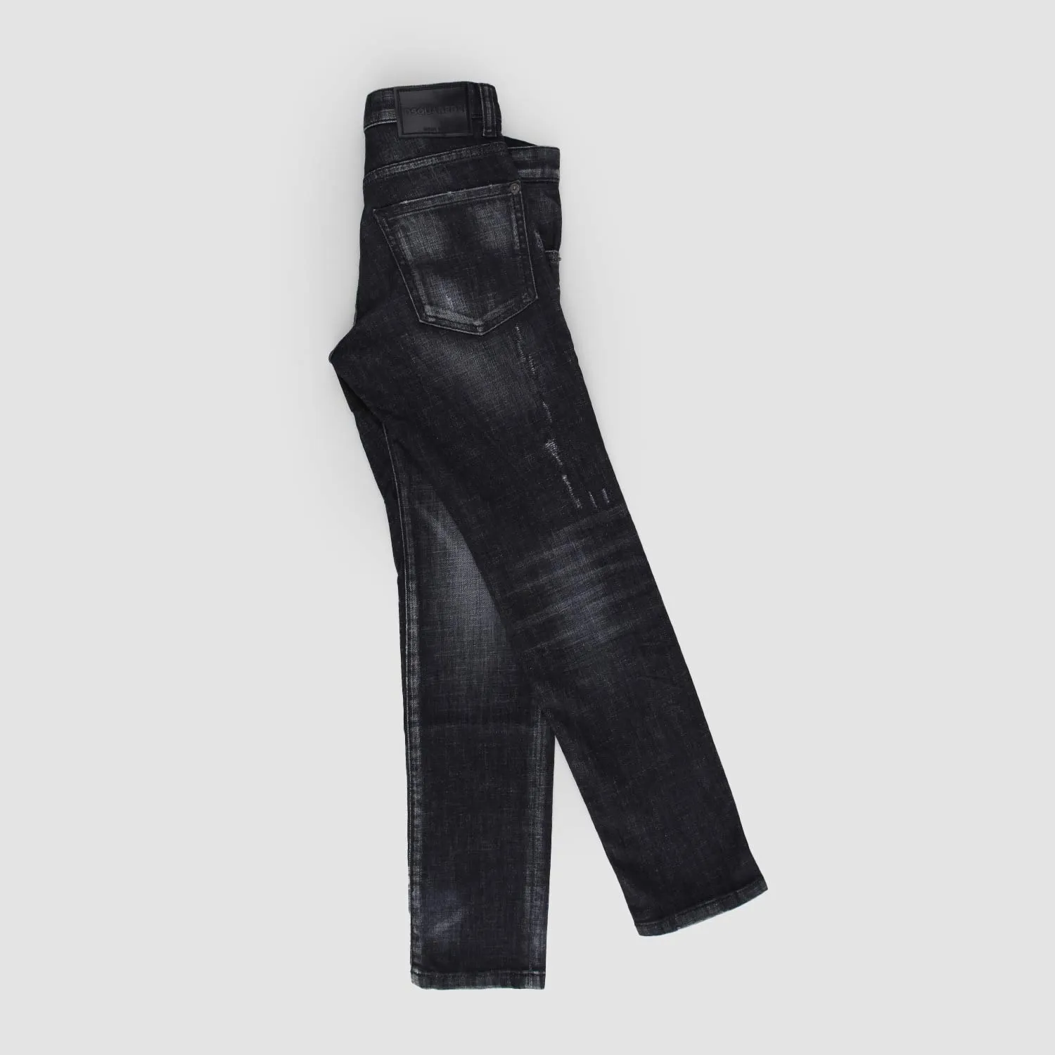 Dsquared2 Denim Jeans 5 Pockets Black With Stretch Cotton Wear
