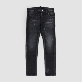 Dsquared2 Denim Jeans 5 Pockets Black With Stretch Cotton Wear