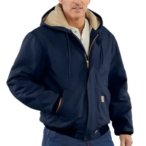 Durable Carhartt Mens FR Duck Active Hooded Jacket | Navy