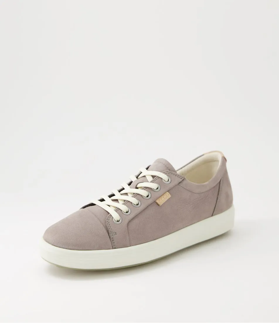 ECCO Soft 7 W Warm Grey Nubuck Sneakers