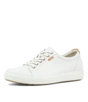 ECCO Soft 7 W White Leather Sneakers