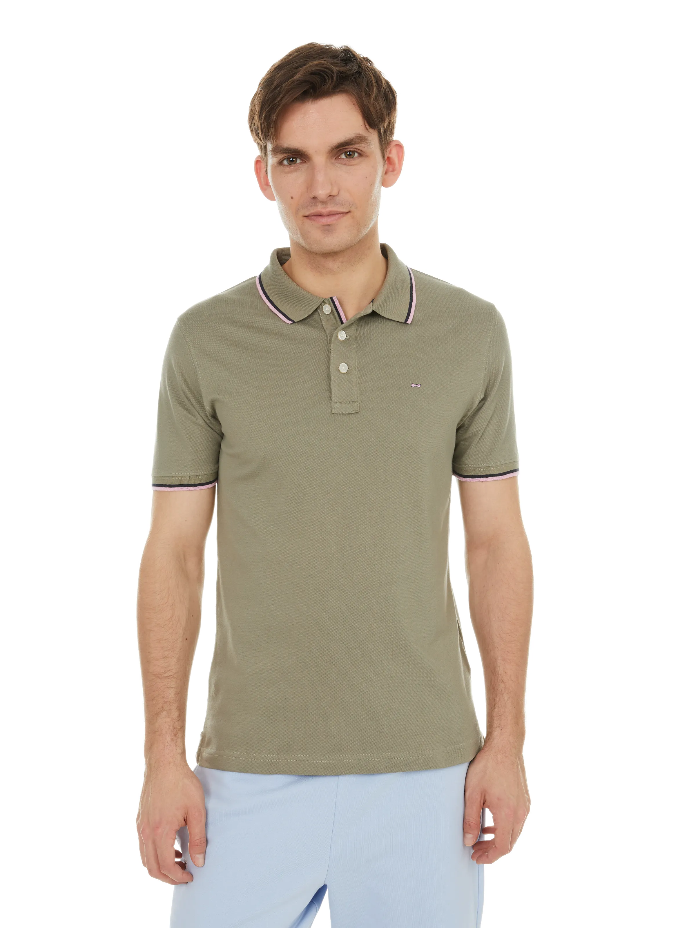 Eden park  Cotton polo shirt - Khaki