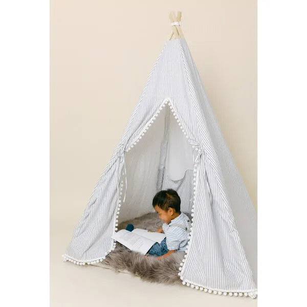E&E Elijah Play Tent, Black/White Stripes