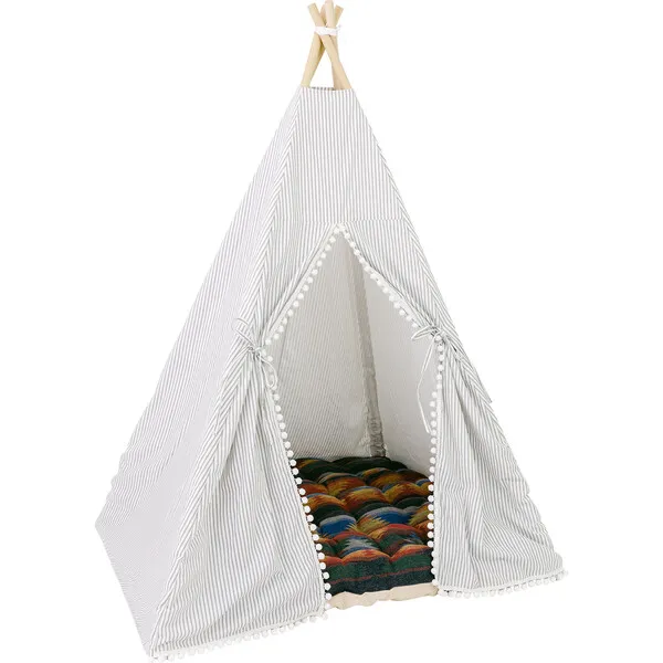 E&E Elijah Play Tent, Black/White Stripes